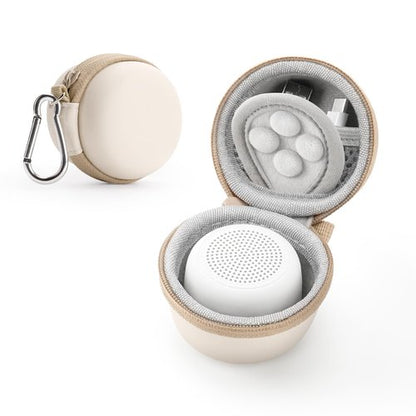 Carrying Case for Babelio White Noise Machine, Mini Sound Machine Protective Compact Traveling Storage Bag, Scratches Shockproof Waterproof (Only Case) (Beige, S)