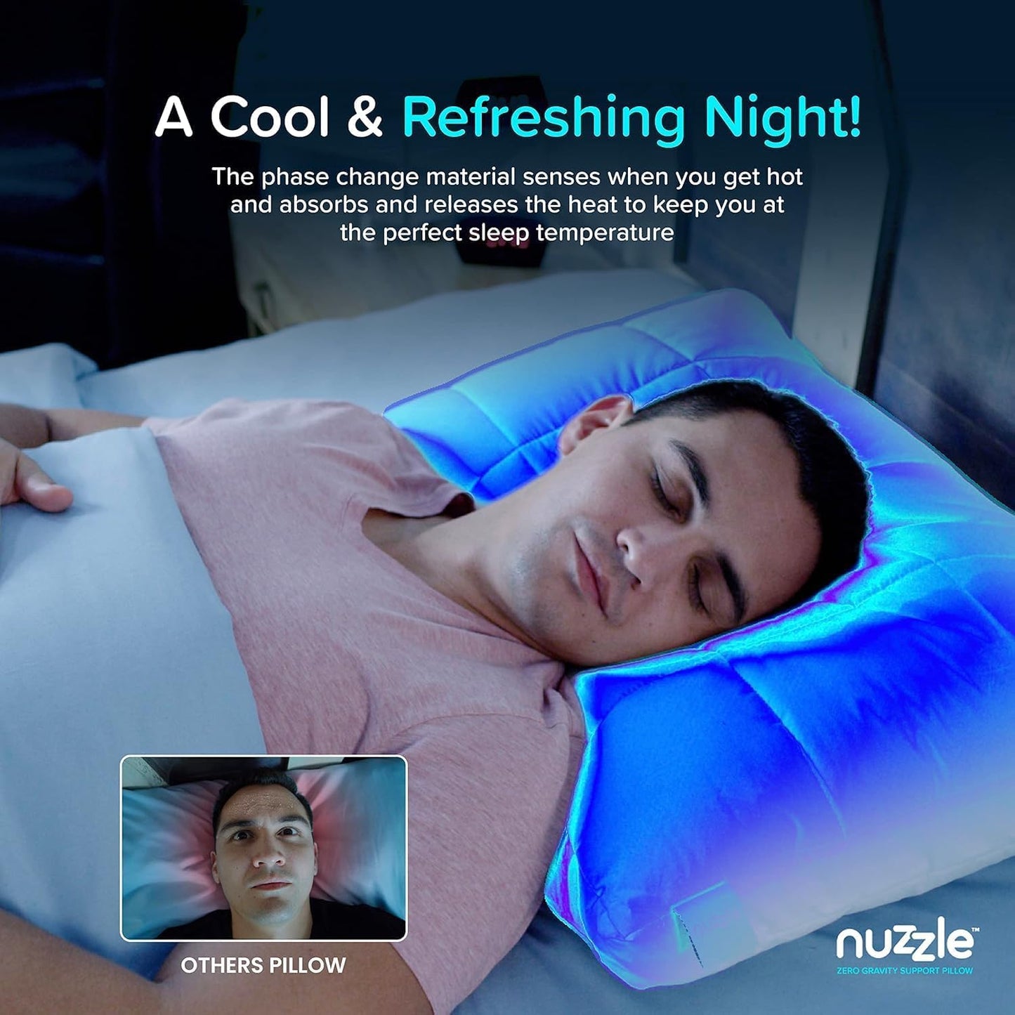 Skiennix Cooling Adjustable Pillows Set of 2 | Luxury Queen Size for Side Sleepers - Soft & Firm Comfort