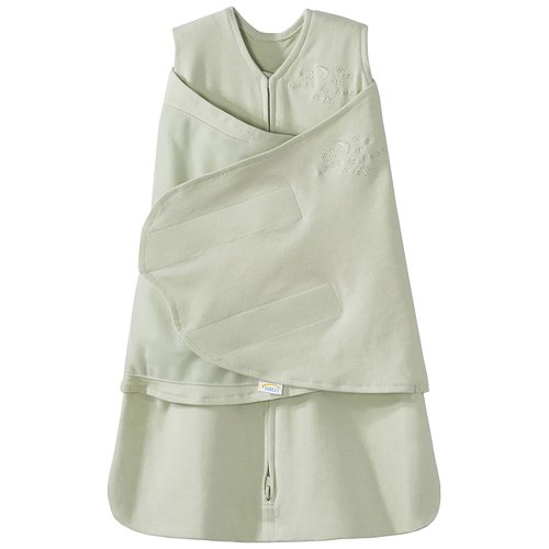 HALO 100% Cotton Sleepsack Swaddle - 3-Way Adjustable Wearable Blanket, TOG 1.5, Sage, Newborn (0-3 Months)