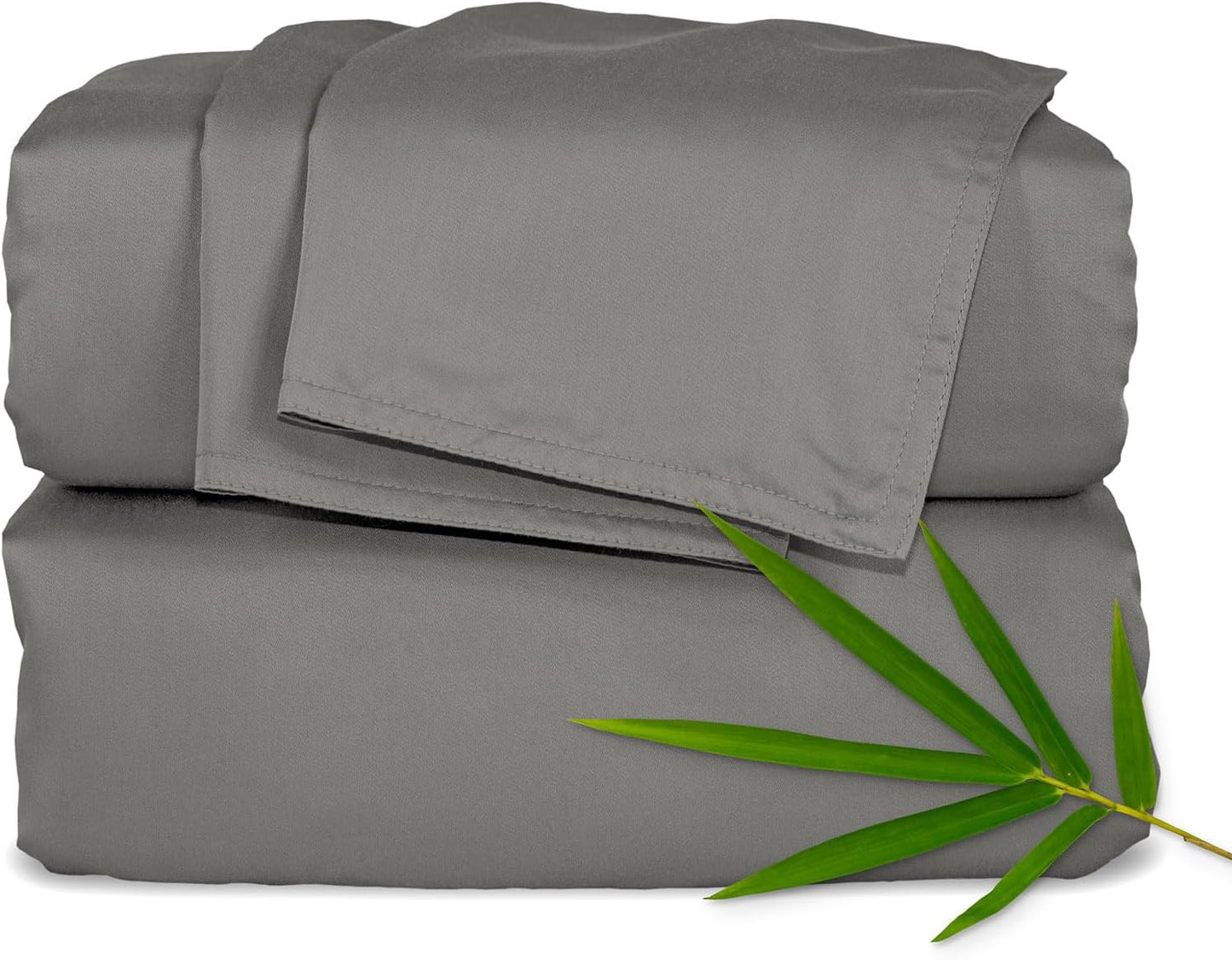 Pure Bamboo Twin XL Sheets - Luxuriously Soft & Cooling 100% Organic Viscose Bed Set | Graphite Color