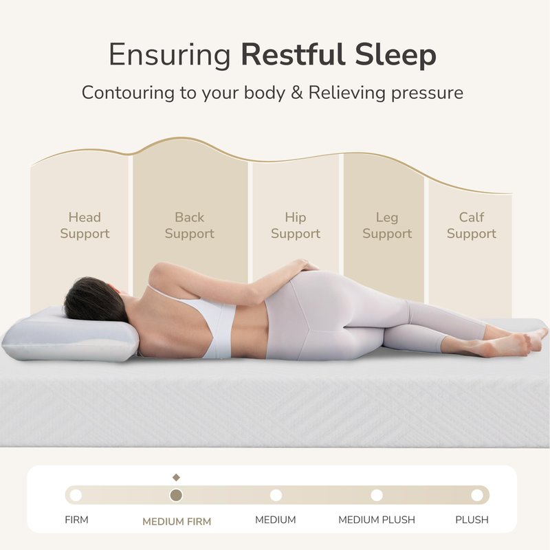 MLILY King Mattress in a Box, 10 inch Mattresses for Platform Bed Double Size Daybed, Green Tea Memory Foam Mattress for Cool Sleep & Pressure Relief, Medium