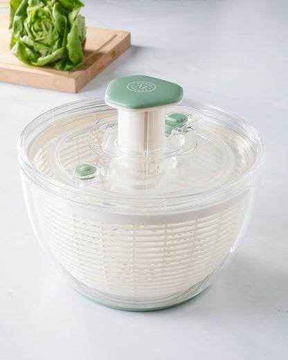 Martha Stewart Salad Spinner - 6.3 Qt Fruit & Vegetable Washer with Strainer | Easy Cleaning Bowl