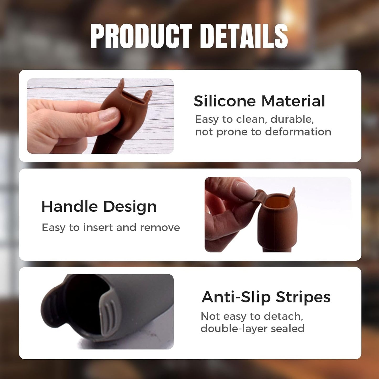Silicone Wine Stopper for Wine Bottles, 2025 New Wine Stoppers for Wine Bottles, Seal Bottle Cover for Beer Champagne, Glass Bottle Sealer Covers Wine Stoppers for Home Use (4, All)