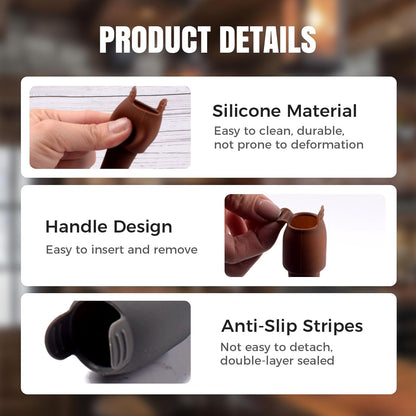 Silicone Wine Stopper for Wine Bottles, 2025 New Wine Stoppers for Wine Bottles, Seal Bottle Cover for Beer Champagne, Glass Bottle Sealer Covers Wine Stoppers for Home Use (4, All)