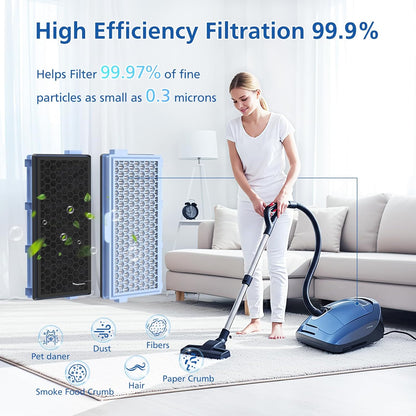 Miele SF-HA 50 HEPA Filters - 3 Pack for Miele Compact C1/C2 & Complete C2/C3 Vacuums