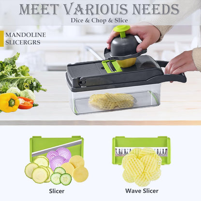 Pro-Series 20-in-1 Mandoline Slicer - Versatile Veggie Chopper with Container for Effortless Meal Prep