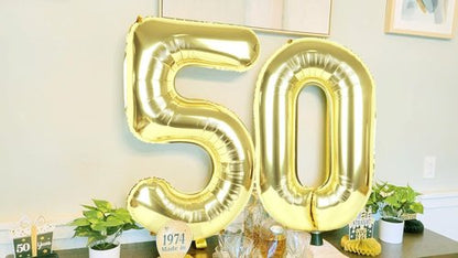Light Gold 40-Inch Large Number 4 Balloon by [Brand Name] | Perfect for Birthdays & Graduations