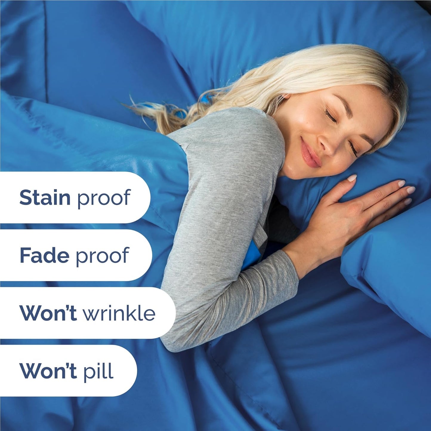 Royal Blue Full Size 4-Piece Sheet Set | Comfy, Breathable & Cooling Hotel Luxury Bedding - Deep Pockets, Soft & Wrinkle-Free