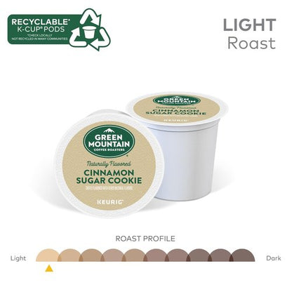 Green Mountain Coffee Roasters Cinnamon Sugar Cookie Coffee - 60 Count Keurig K-Cup Pods