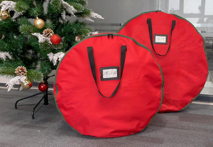 Skiennix Wreath Storage Container - Heavy Duty 600D Oxford Cloth for 30x7 Inch Holiday Wreaths