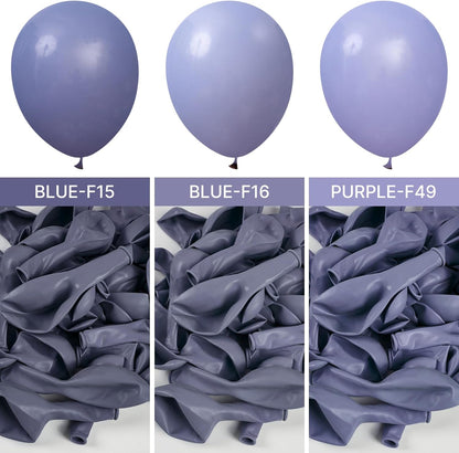 PartyWoo Dusty Blue Balloons - 100pcs 12 Inch Latex Balloons for Baby Showers & Celebrations