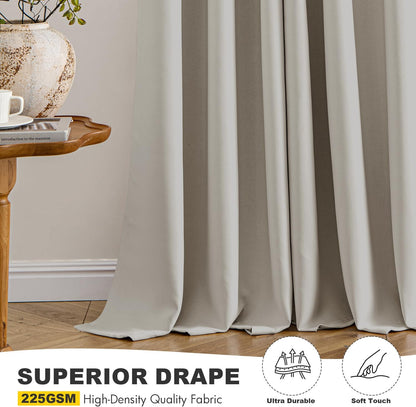 MIULEE Blackout Curtains - Thermal Insulated Room Darkening Drapes for Bedroom | 40 x 45 Inches, 2 Panels