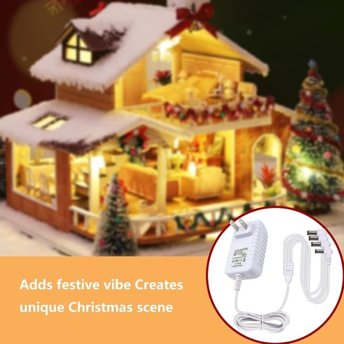 Lemax 4.5V Adaptor Set - 2-Piece Lighted Accessory for Christmas Micro Lighting Decor