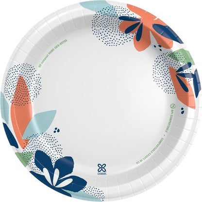 Dixie Large Paper Plates - 10 Inch, 54 Count | 2X Stronger, Microwave-Safe & Soak-Proof Disposable Dinnerware