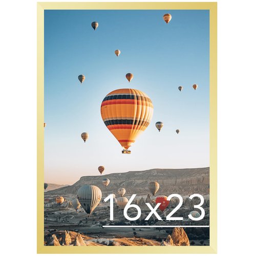 JCJMY 16x23 Picture Frame Gold for Poster Photo Picture, Horizontal and Vertical Formats for Wall Hanging, 16 x 23 Wall Gallery Poster Photo Frame for 16 by 23 Photos Posters, Gold