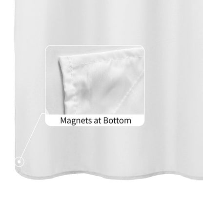 ALYVIA SPRING Extra Long Fabric Shower Curtain Liner Waterproof - 72" x 96", Soft & Lightweight X-Long Shower Curtain with Magnets, Machine Washable - 72x96, White
