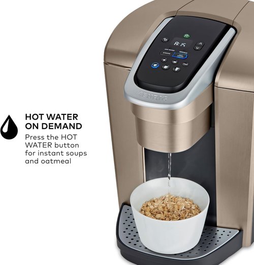 Keurig K-Elite Coffee Maker - Programmable Single Serve with Strength & Temperature Control | Brushed Gold, 8-12oz Brew Size