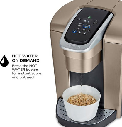 Keurig K-Elite Coffee Maker - Programmable Single Serve with Strength & Temperature Control | Brushed Gold, 8-12oz Brew Size