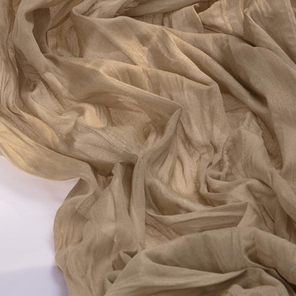 Socomi Cheesecloth Table Runner - Boho Rustic 120-Inch Nude Brown for Weddings & Events | 10-Piece Set