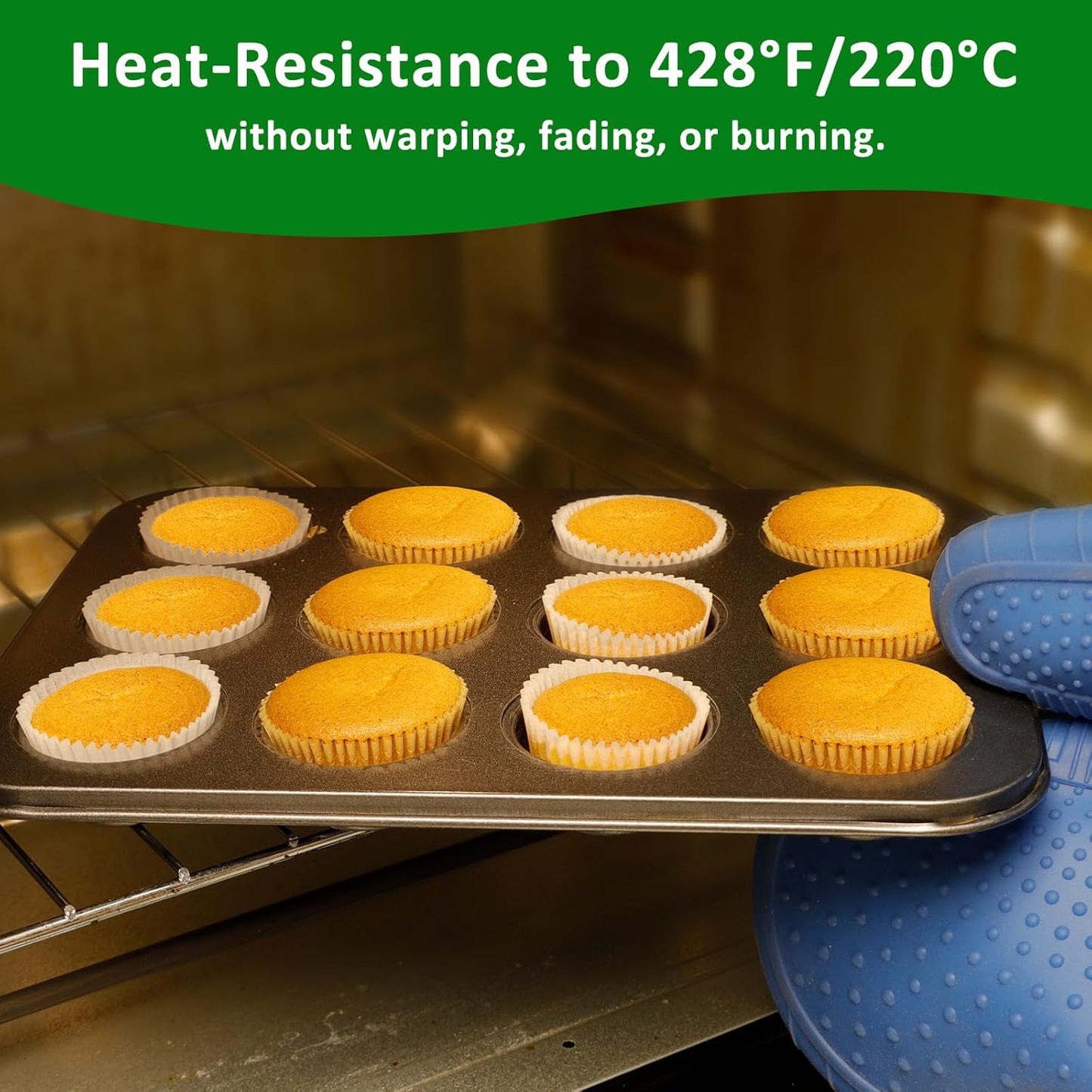 Caperci Mini Cupcake Liners - 400 Pcs Natural Paper Muffin Liners | Non-Stick, Grease-Proof, Food Grade