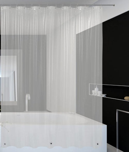 Mrs Awesome 82x74 Wide Shower Curtain Liner with Magnets, Free Hooks Included, Waterproof PEVA, PVC Free, 82 x 74 inches, Clear