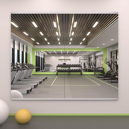 LOAAO Home Gym Mirror - 48"x30" Frameless Tempered Glass Workout Mirrors for Home Gym & Dance Studio