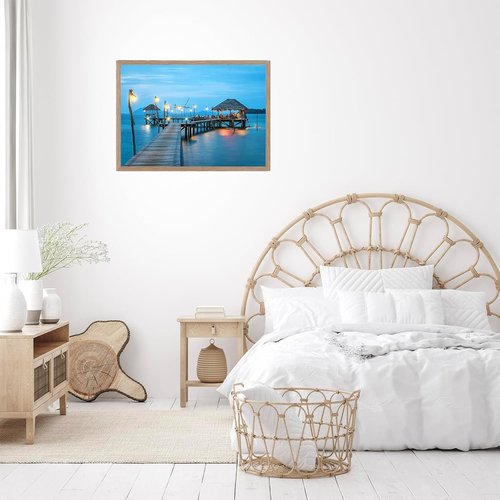 JCJMY 15x22 Picture Frame - Rustic Brown Wall Hanging for Horizontal & Vertical Photos | Gallery Display