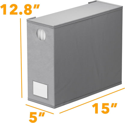 SpaceAid Bed Sheet Organizers - Foldable Linen Closet Storage | XL Queen & King Size, Gray