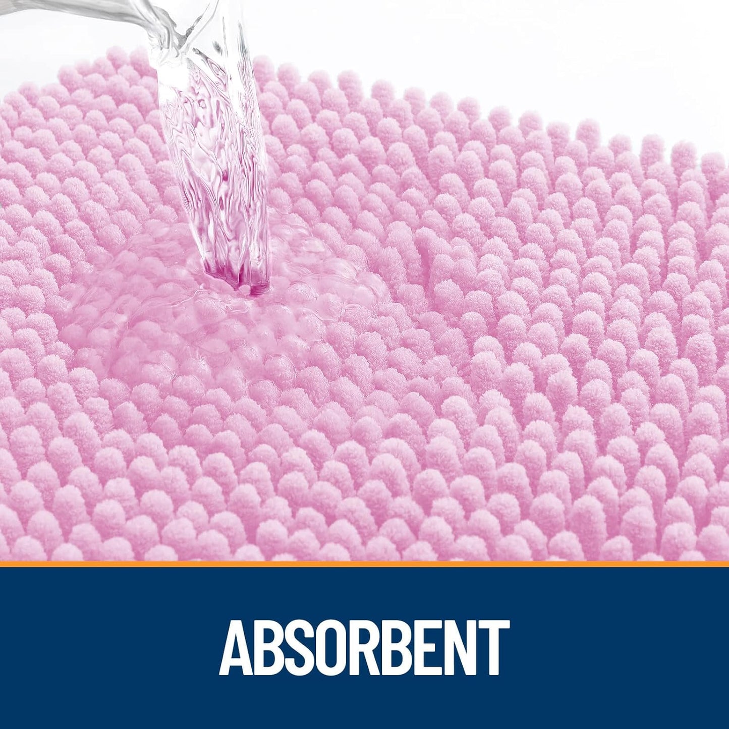 OLANLY Dog Door Mat - Absorbent Non-Slip Mud Mat for Dogs | Quick Dry Chenille, 59x24, Pink