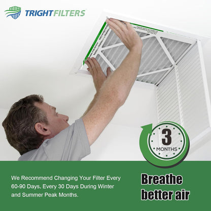 TRIGHTFILTERS 20x20x1 Air Filter - MERV 8 Pleated Dust Defense | 4 Pack Replacement for HVAC & AC Systems
