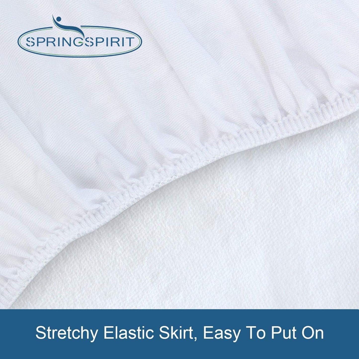Skiennix Queen Mattress Protector - Waterproof Fitted Cover with Absorbent Terry | 18'' Deep Pocket