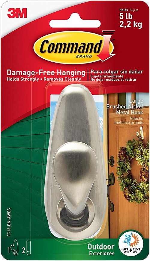 Command Outdoor | Forever Classic Metal Hook - Large 5-Pound Capacity for Durable Hanging Solutions