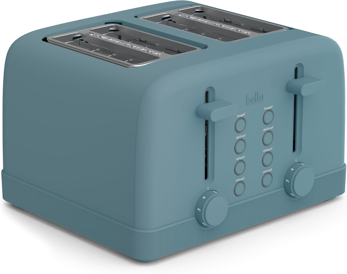 Bella 4-Slice Toaster - 6 Shade Settings with Reheat & Cancel Buttons | Removable Crumb Tray, 900W, Surf Color