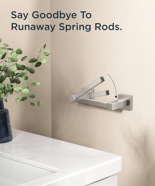FORIOUS Toilet Paper Holder - Rustproof Stainless Steel Double Post Design | Brushed Nickel Finish
