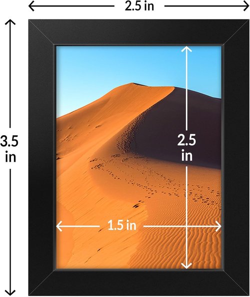LaVie Home 2x3 Picture Frame - Classic Black Frame with HD Plexiglas | 2x3 Display, 1 Pack