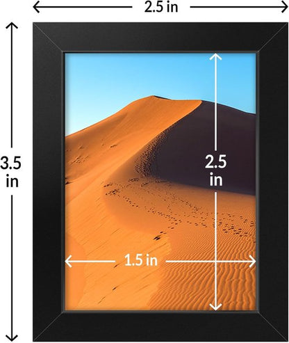 LaVie Home 2x3 Picture Frame - Classic Black Frame with HD Plexiglas | 2x3 Display, 1 Pack
