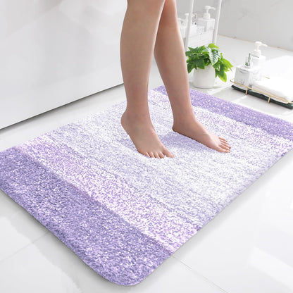 OLANLY Bathroom Rug Mat - Extra Soft Microfiber, Quick-Dry & Machine Washable | 36x24 Light Purple