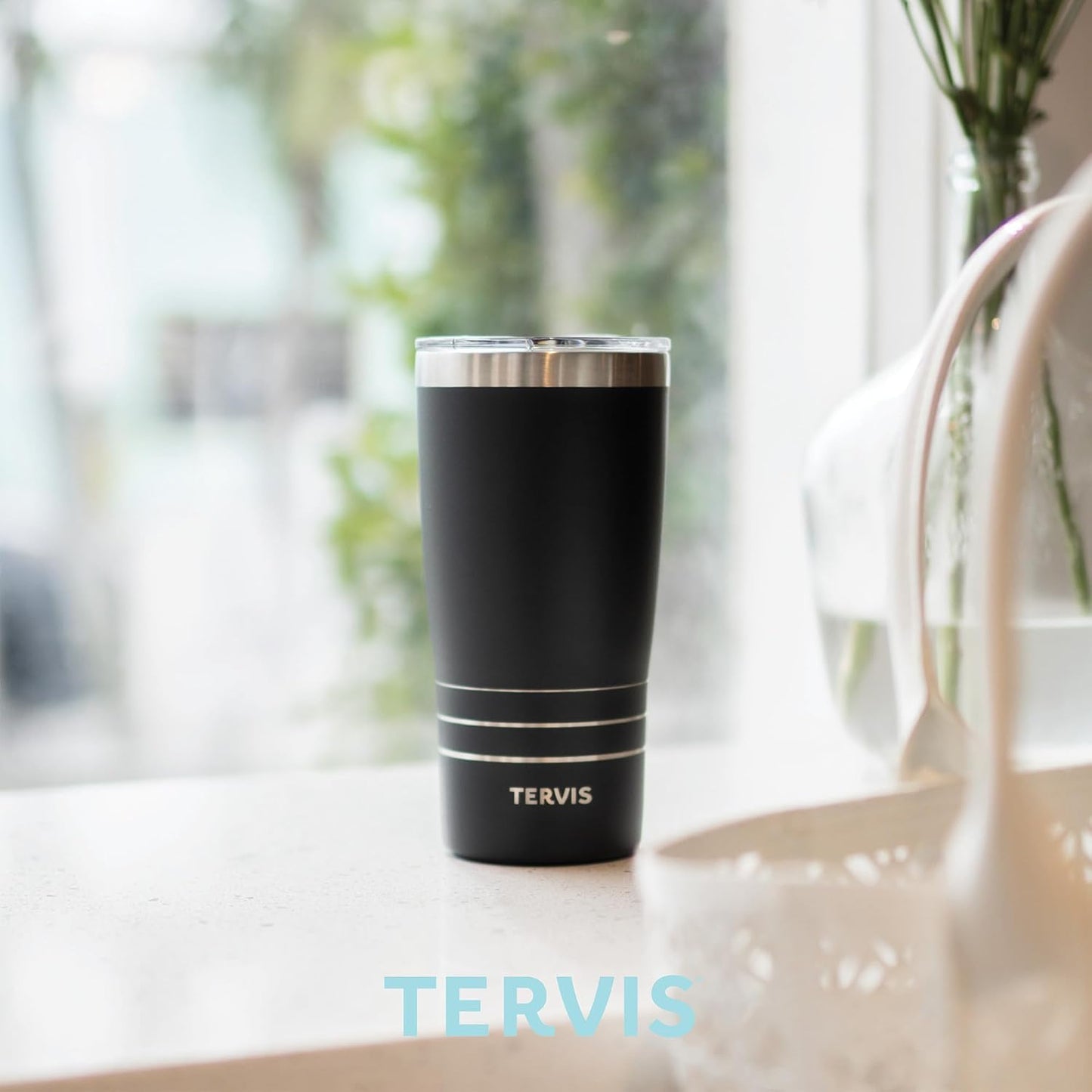 Tervis Traveler Insulated Tumbler - Keeps Drinks Hot & Cold | 20oz Stainless Steel Beachscape Design