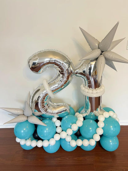 40 Inch Silver Number 7 Balloon | Perfect for 7th Birthdays, Engagements & Graduations
