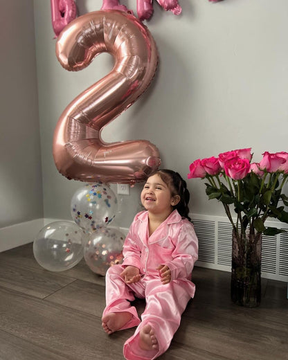 Rose Gold Number 2 Balloon - 40 Inch Birthday Decoration for Second Birthday Party Supplies