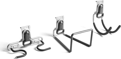 Rubbermaid FastTrack Hooks Kit - Versatile Utility Hooks for Organizing | Black, 3-Piece Set