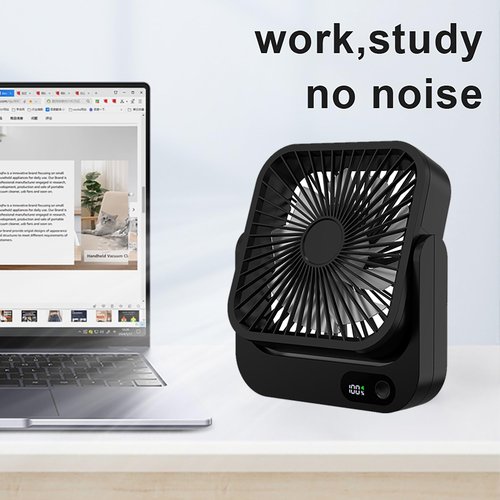 GIIKNEW Magnetic Cruise Ship Approved Fan, 5000mAh Battery Operated Portable Fan with 5 Speeds, Magnetically Sticks on Cabin Ceilings and Walls, Cruise Essentials 2026 - Black