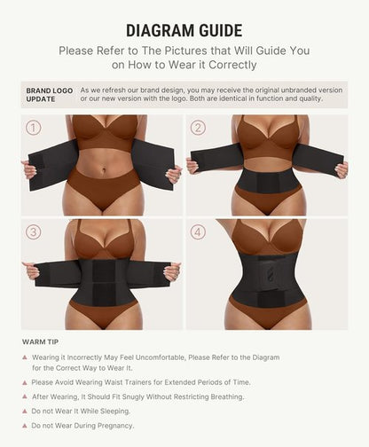 FeelinGirl Waist Trainer Belt - Tummy Control Ab Cincher for Men & Women | Triple Wrap Design