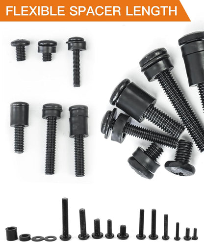 Universal TV Mounting Hardware Kit by [Brand Name] - M4 M5 M6 M8 Screws, Washers & Spacers for TVs up to 80”