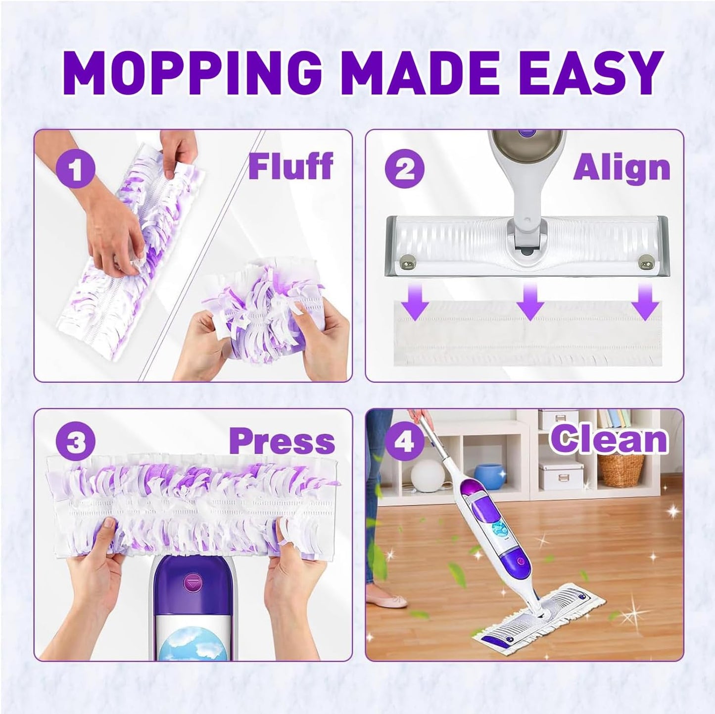 Power Mop Pads - Swiffer PowerMop Compatible Disposable Replacement Pads | 18 Count, Safe for All Floors