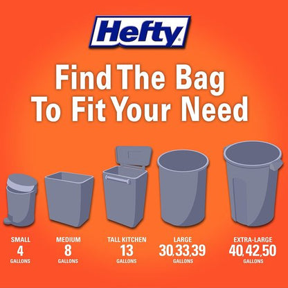 Hefty 4-Gallon Small Trash Bags - Flap Tie Design for Easy Closure | 30 Count Pack of 12