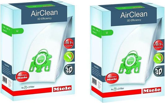 Miele Type U AirClean Filter Bags - S7 Upright Vacuum Cleaner | 8 High-Quality Bags