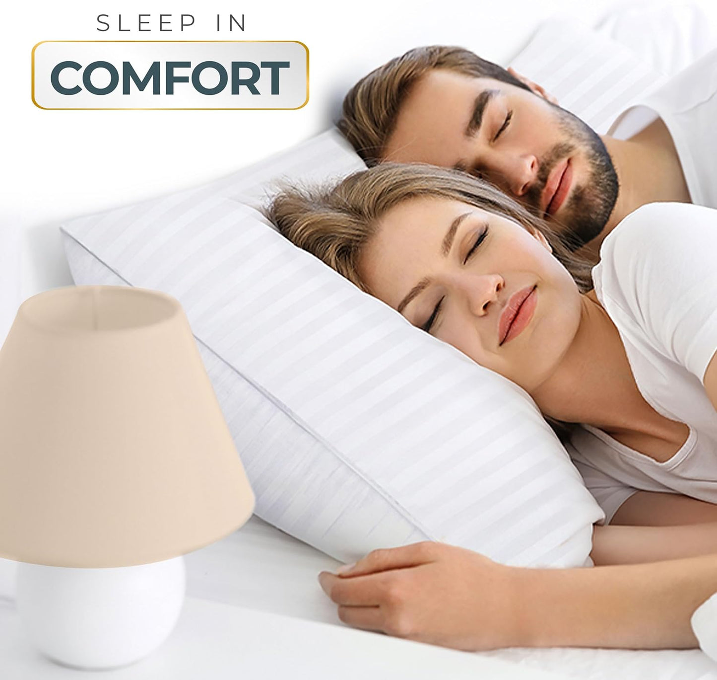 Utopia Bedding Queen Size Bed Pillows - Set of 2 Down Alternative Cooling Pillows for All Sleepers