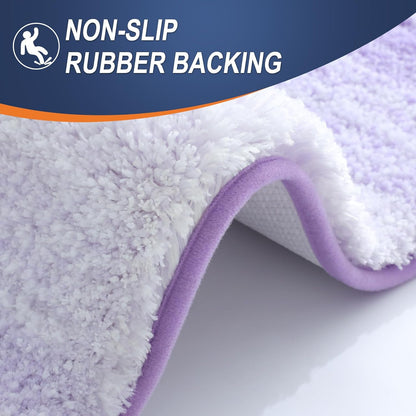 OLANLY Bathroom Rug Mat - Extra Soft Microfiber, Quick-Dry & Machine Washable | 36x24 Light Purple