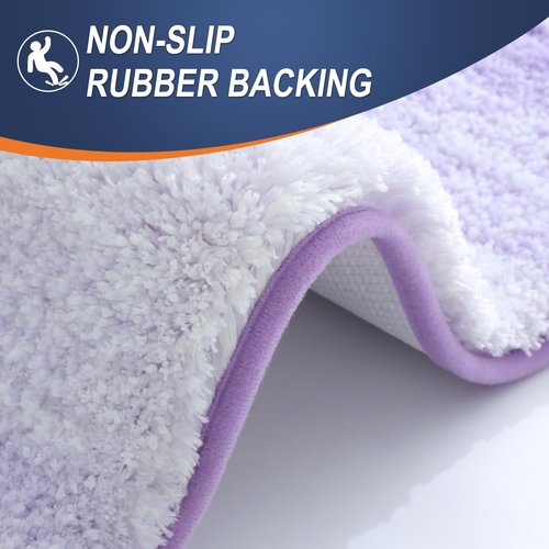 OLANLY Bathroom Rugs Mat 30x20, Extra Soft Absorbent Microfiber Bath Rugs, Rubber Backing, Quick Dry, Machine Washable Bath Mat for Bathroom Floor, Tub and Shower, Home Decor Accessories, Light Purple